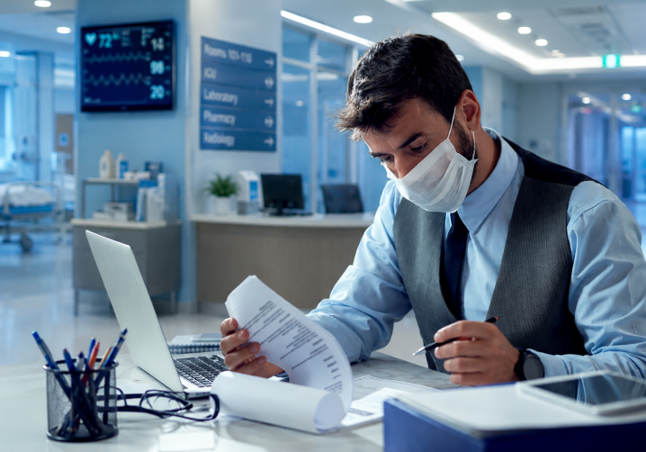 Business advisory professionals reviewing an organisation's financial requirements